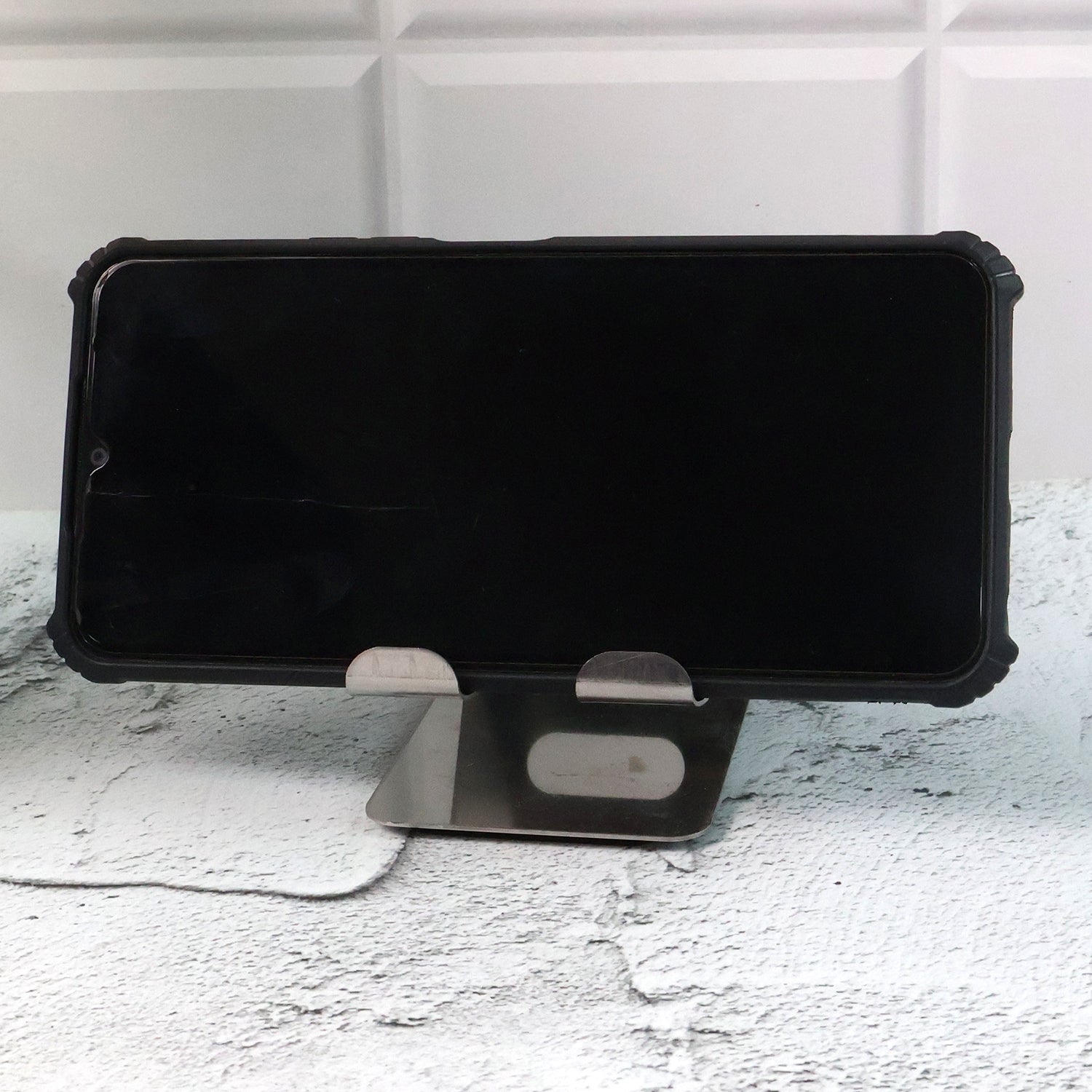 Stainless Steel Universal Mobile & Tablet Stand Holder - (1 Pc) Stainless Steel Universal Mobile & Tablet Stand Holder - (1 Pc)